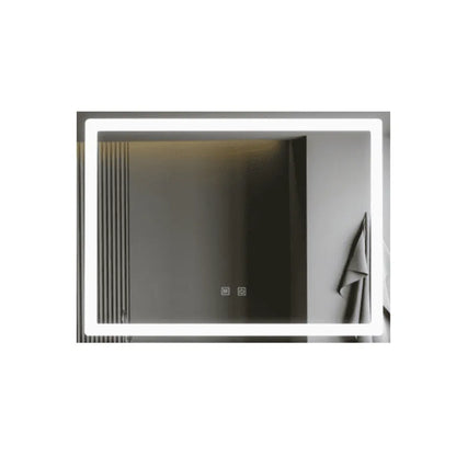 Oglinda LED Touch Nova Sistem Dezaburire Rama Neagra Periat 50X80 cm Colectia Marcello Funghi