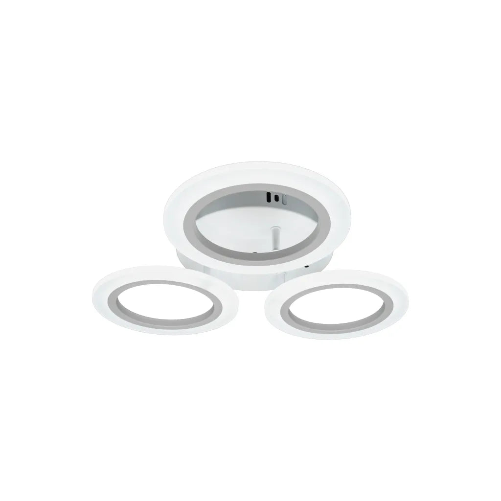 Lustra LED CRINA, 24W, 3 Cercuri, lumina Neutra, Alb