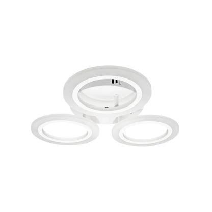 Lustra LED CRINA, 24W, 3 Cercuri, lumina Neutra, Alb