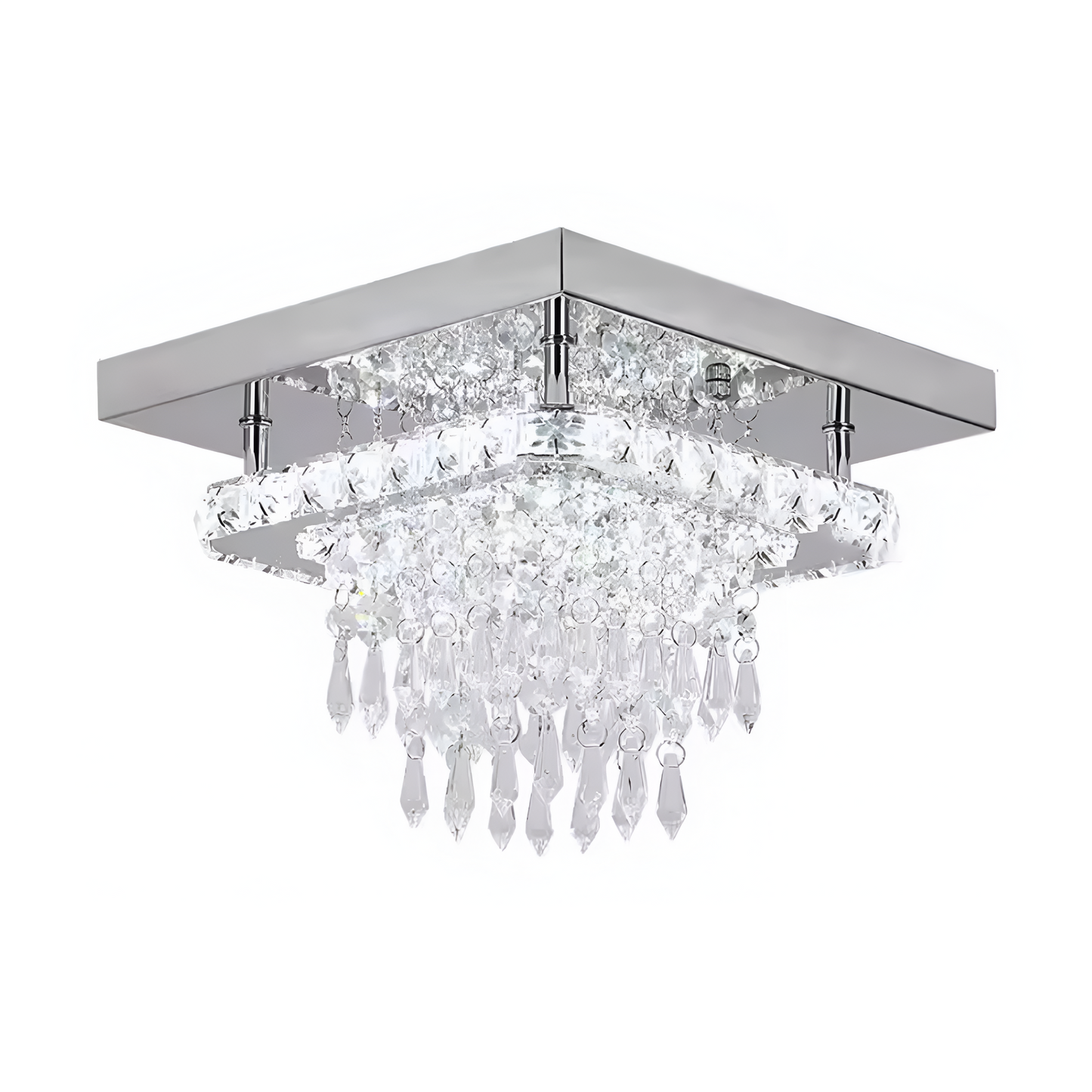 Candelabru LED Cristal Alberico 19W Argintiu