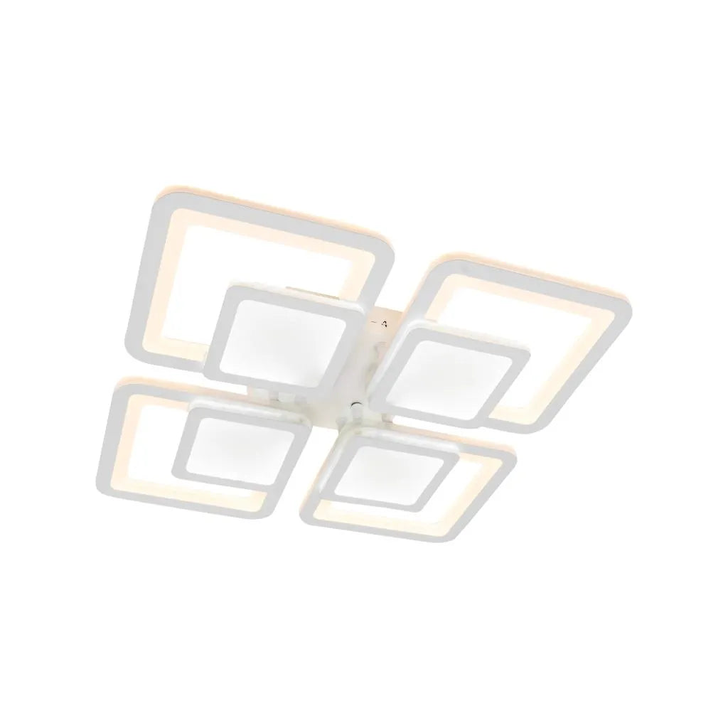 Lustra LED cu Telecomanda 'Susan', Alessandro Design, 77W, lumina Rece/Calda/Neutra, dimabila, alb