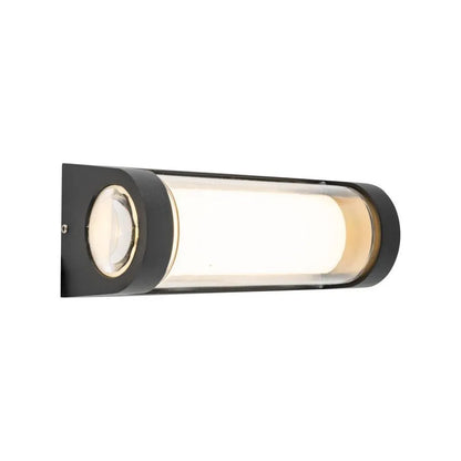 Aplica LED de Exterior Han, 12W, Metal, Negru