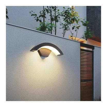 Aplica LED de Exterior Harera, 12W, Metal, Negru