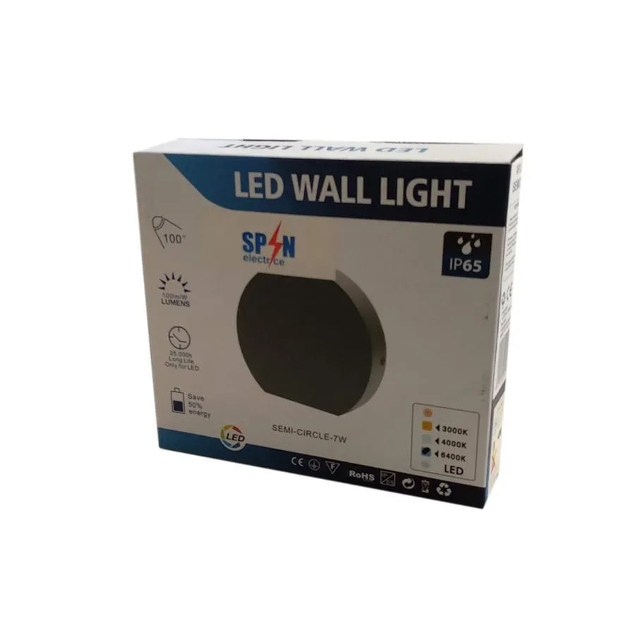 Aplica LED de Exterior Olien 7W 6000K IP65 Negru