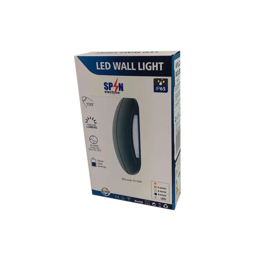 Aplica LED de Exterior Orina 10W 3000K IP65 Gri