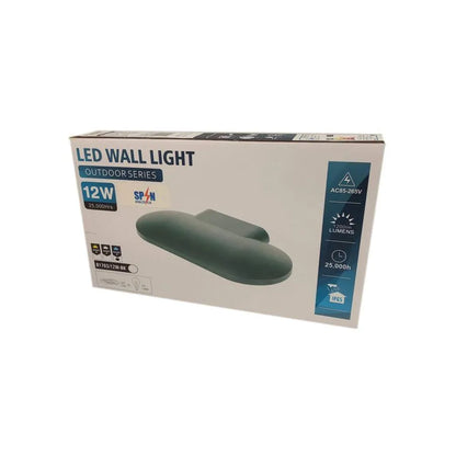 Aplica LED de Exterior Rimma 12W 6000K IP65 Gri