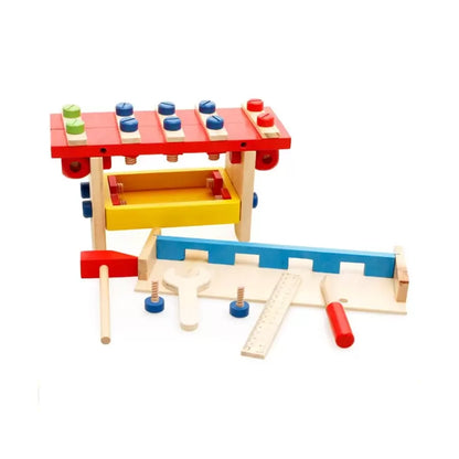 Jucarie lemn Banc Scule cu Suruburi Puzzle Tools