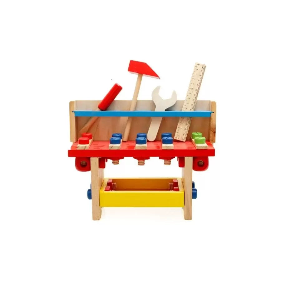 Jucarie lemn Banc Scule cu Suruburi Puzzle Tools