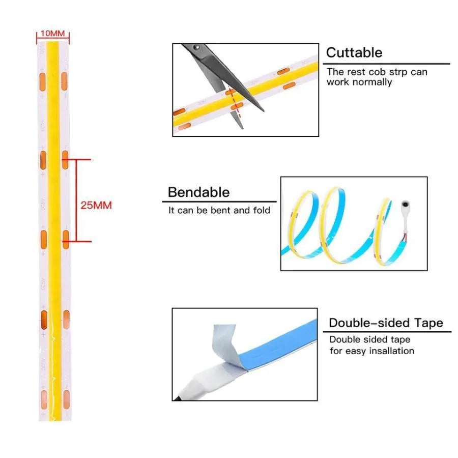 Banda LED 5m, 14W, 12V, 6500K