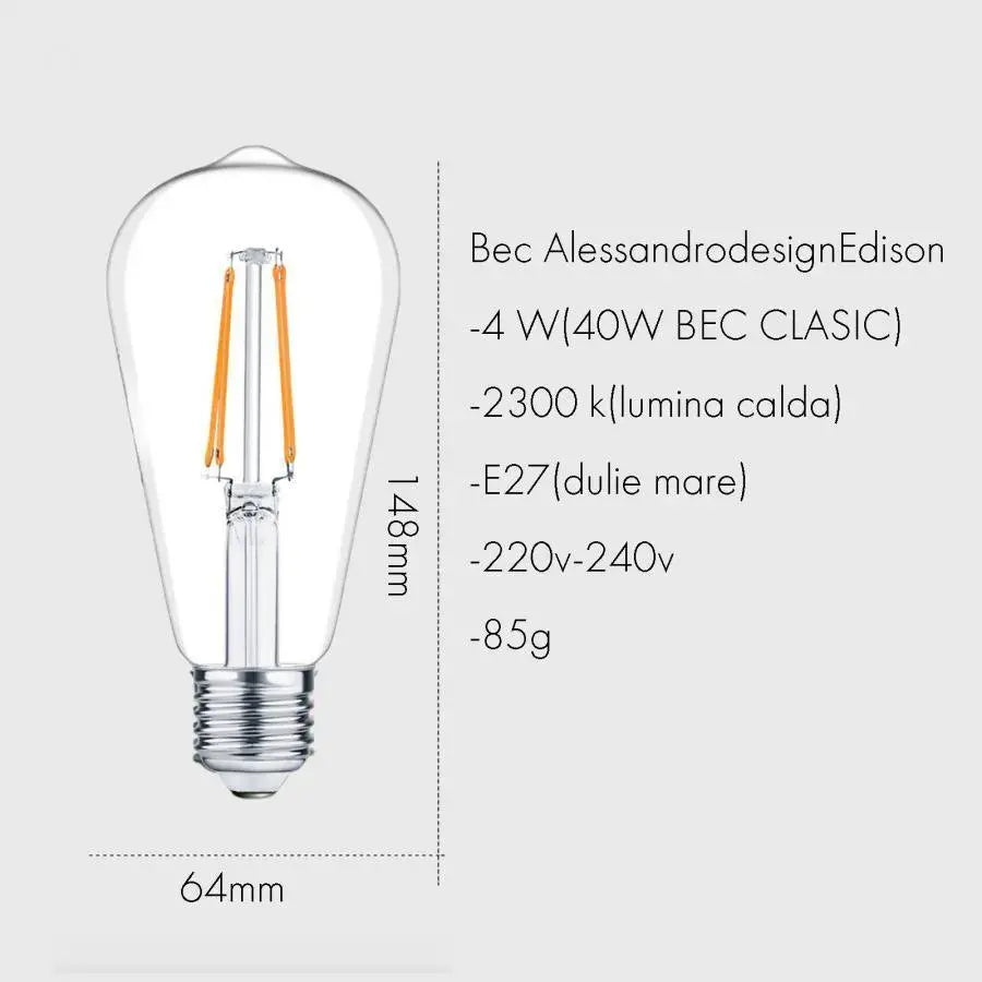 Bec Edison, 4W, E27, 2300K