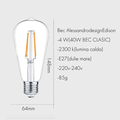 Bec Edison, 4W, E27, 2300K