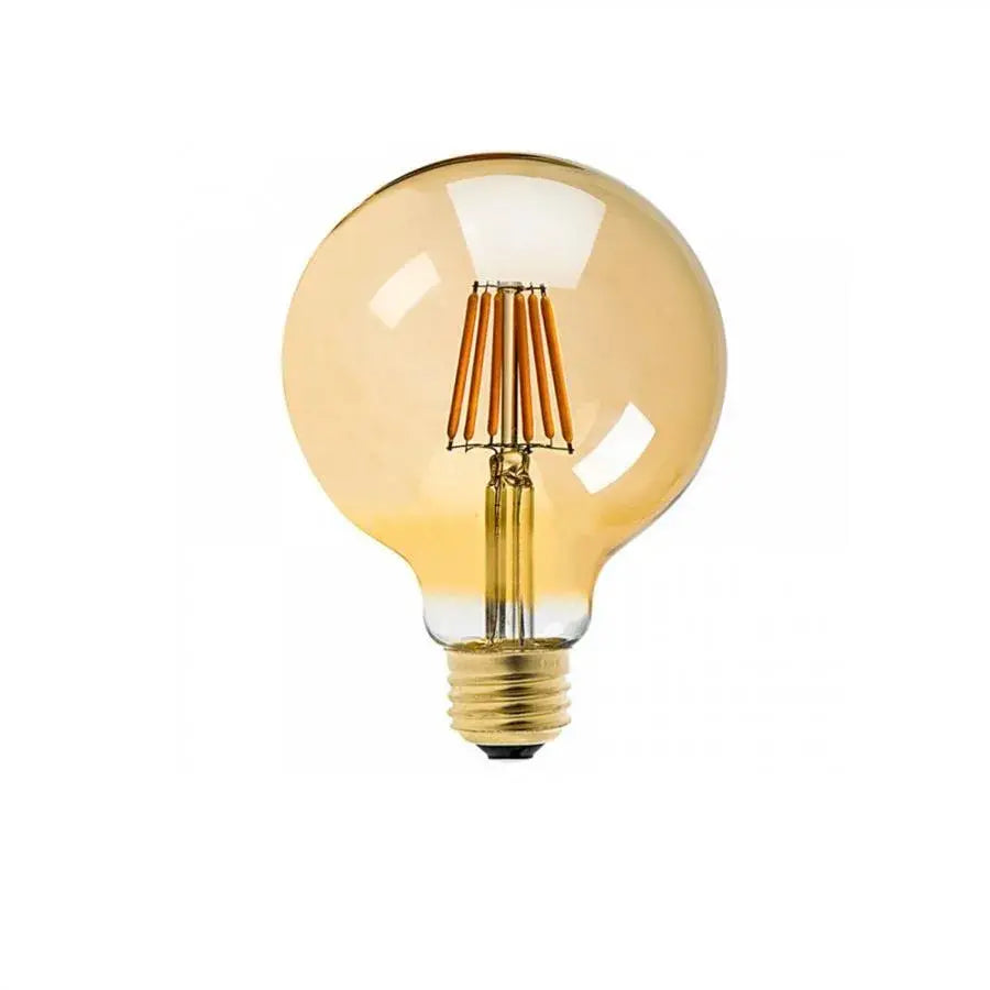 Bec Led G80, Amber, E27, 6W, 2700K