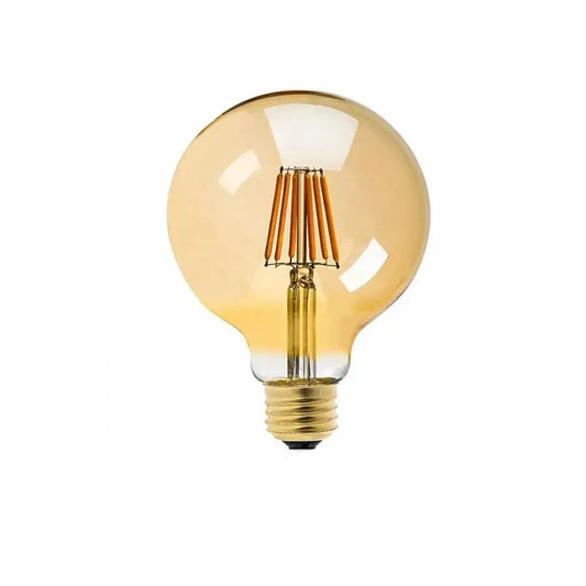 Bec Led G80, Amber, E27, 6W, 2700K