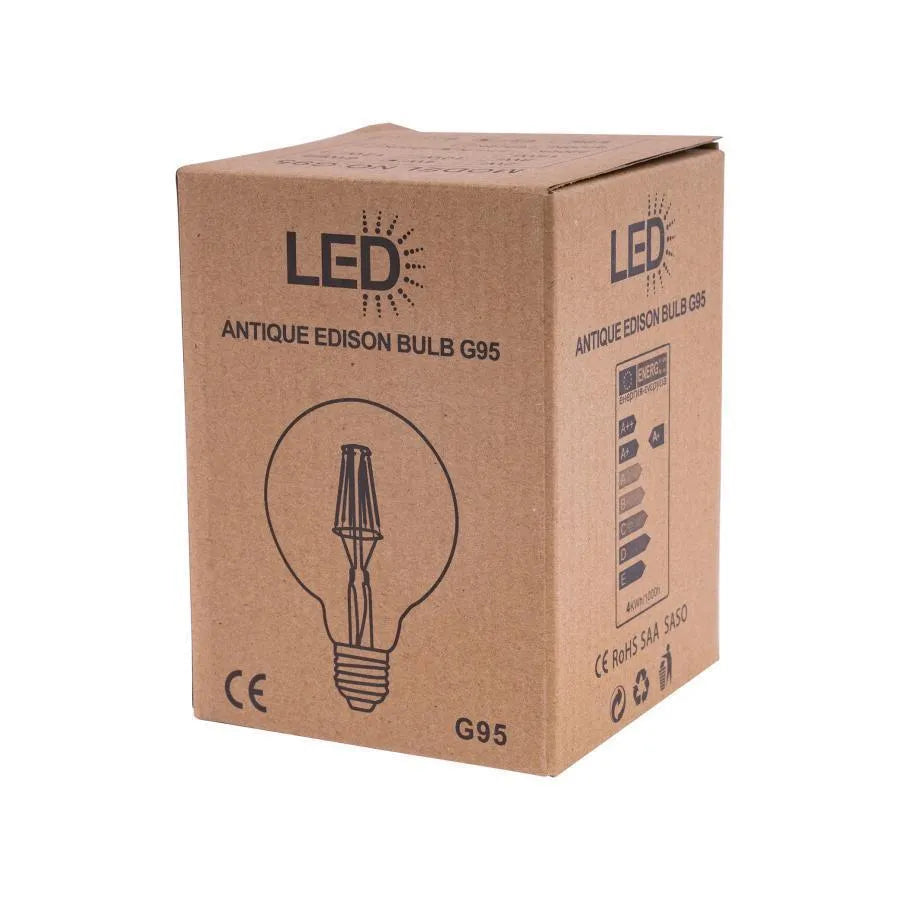 Bec LED G95, E27, 6W, 6000K