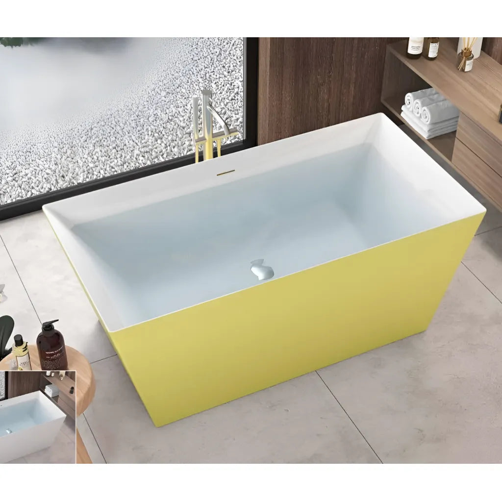 Cada Freestanding, Drepuntghiulara, Acril, Lemon Yellow, 170×78×60 Cm