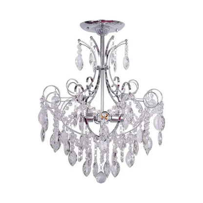 Candelabru Alan, 4*E27, Crom, Metal si Sticla