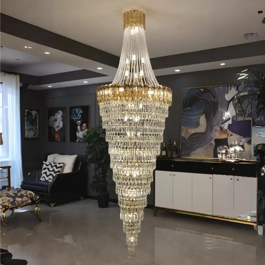 Candelabru Cristal Adrien 32x E14 Auriu