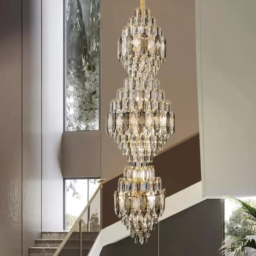 Candelabru Cristal Alfredo 48x E14 Auriu Fumuriu