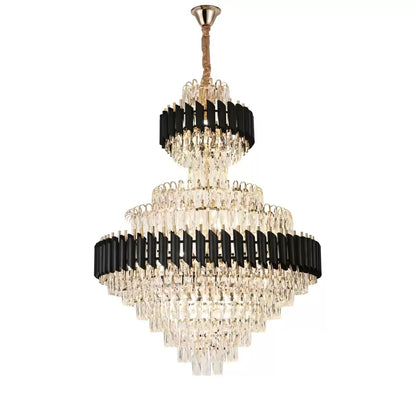 Candelabru Cristal VERSAILLES Imperial, 20x E27, 80cm, Auriu si Negru, Design Grandios, Iluminat de Lux