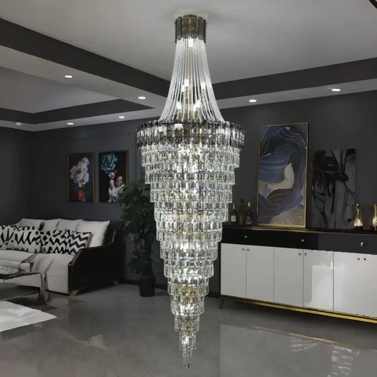 Candelabru Cristal Beckham 22x E14 Auriu Fumuriu