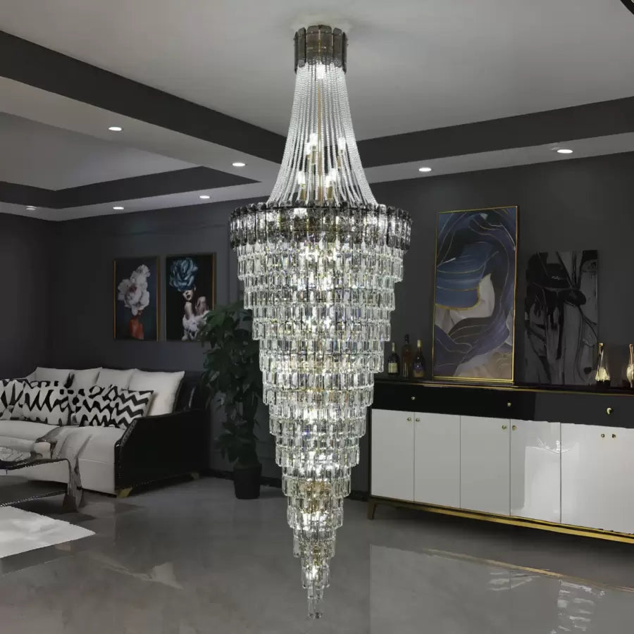 Candelabru Cristal Benjamin 32x E14 Auriu Fumuriu