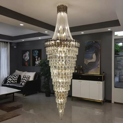 Candelabru Cristal Brayden 59x E14 Auriu Fumuriu