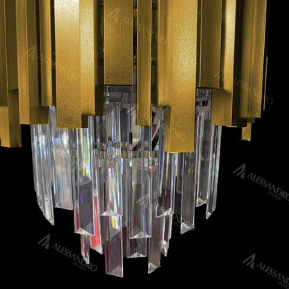 Candelabru Cristal Emir 2x E14 Auriu