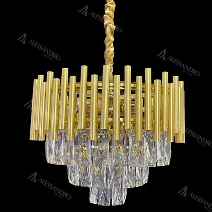 Candelabru Cristal Fuat 5x E27 Auriu