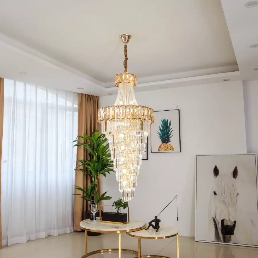 Candelabru Cristal Jace 13x E14 Auriu