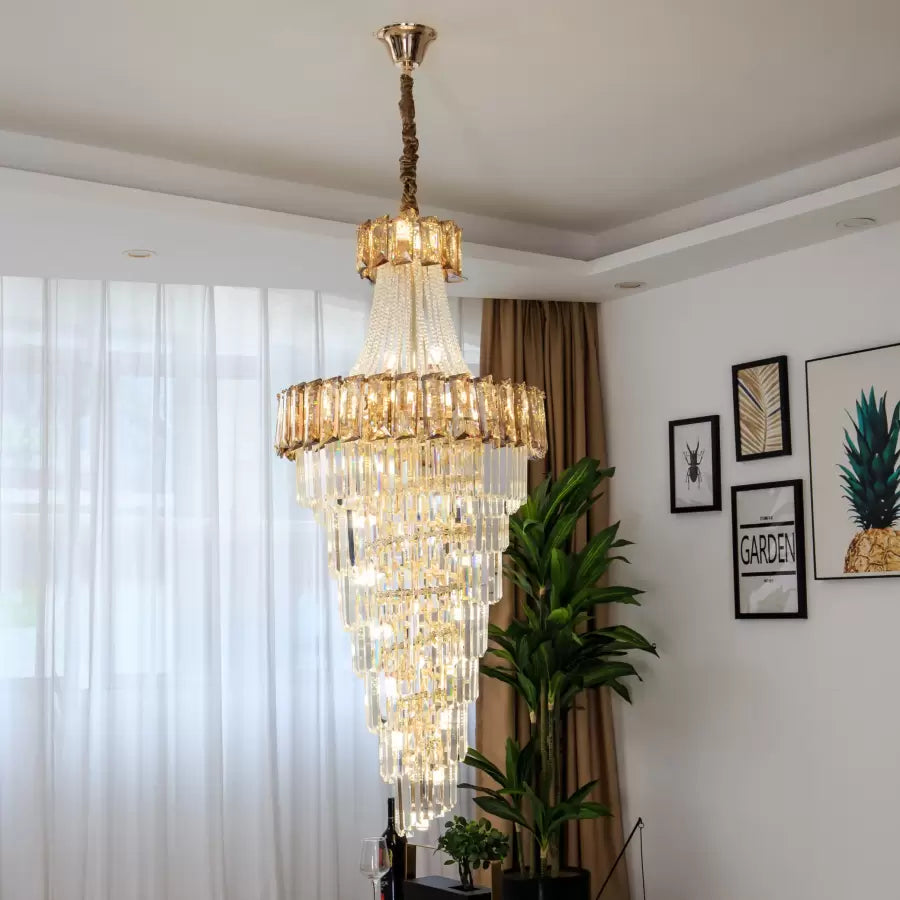 Candelabru Cristal Jace 13x E14 Auriu