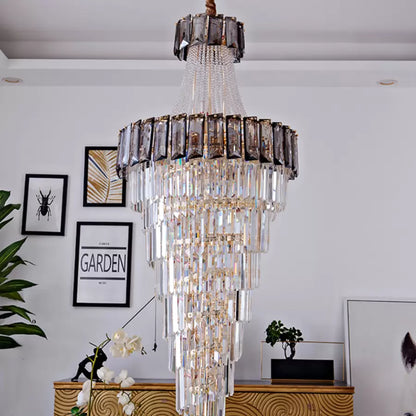 Candelabru Cristal Jasiah 13x E14 Auriu Fumuriu