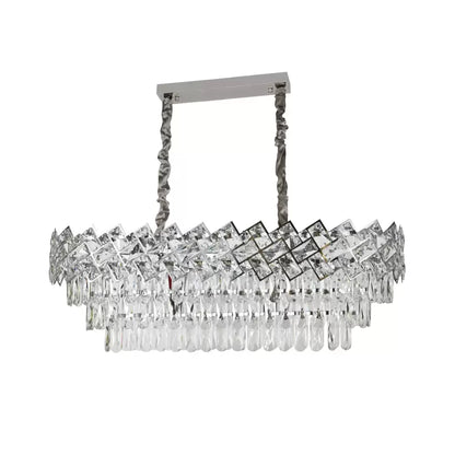 Candelabru Cristal Johnny 8x E27 Argintiu