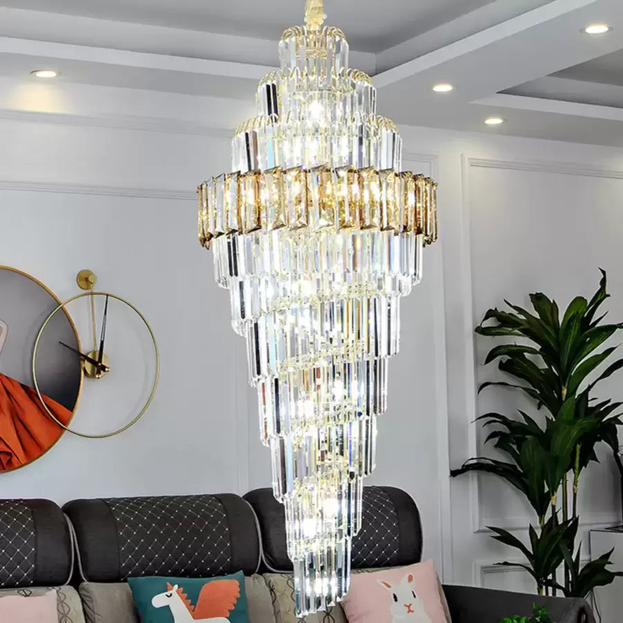 Candelabru Cristal Lane 55x E14 Auriu