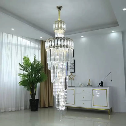 Candelabru Cristal Lucian 23x E14 Auriu