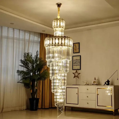 Candelabru Cristal Lucian 23x E14 Auriu