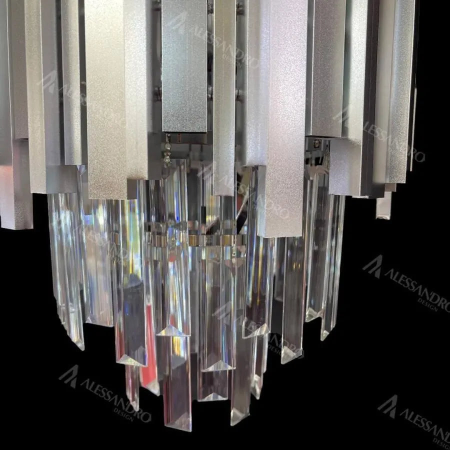 Candelabru Cristal Mateo 6x E14 Argintiu