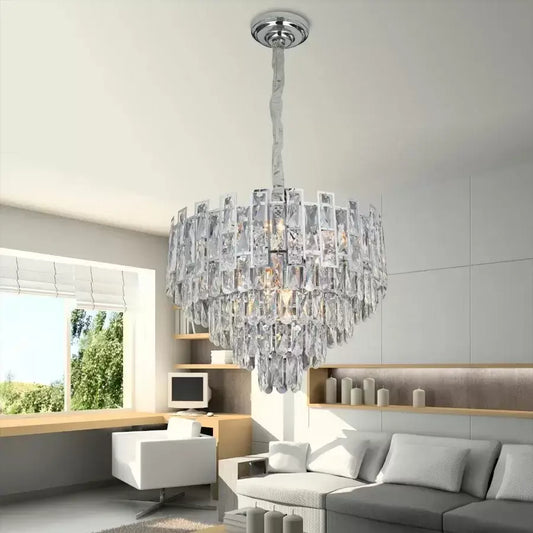 Candelabru Cristal Nelson 7x E27 Argintiu