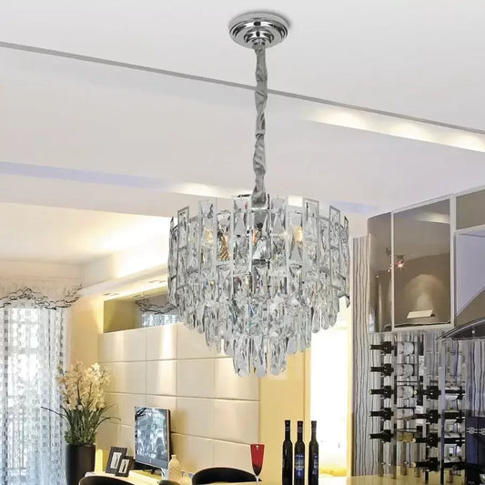 Candelabru Cristal Niklaus 4x E27 Argintiu