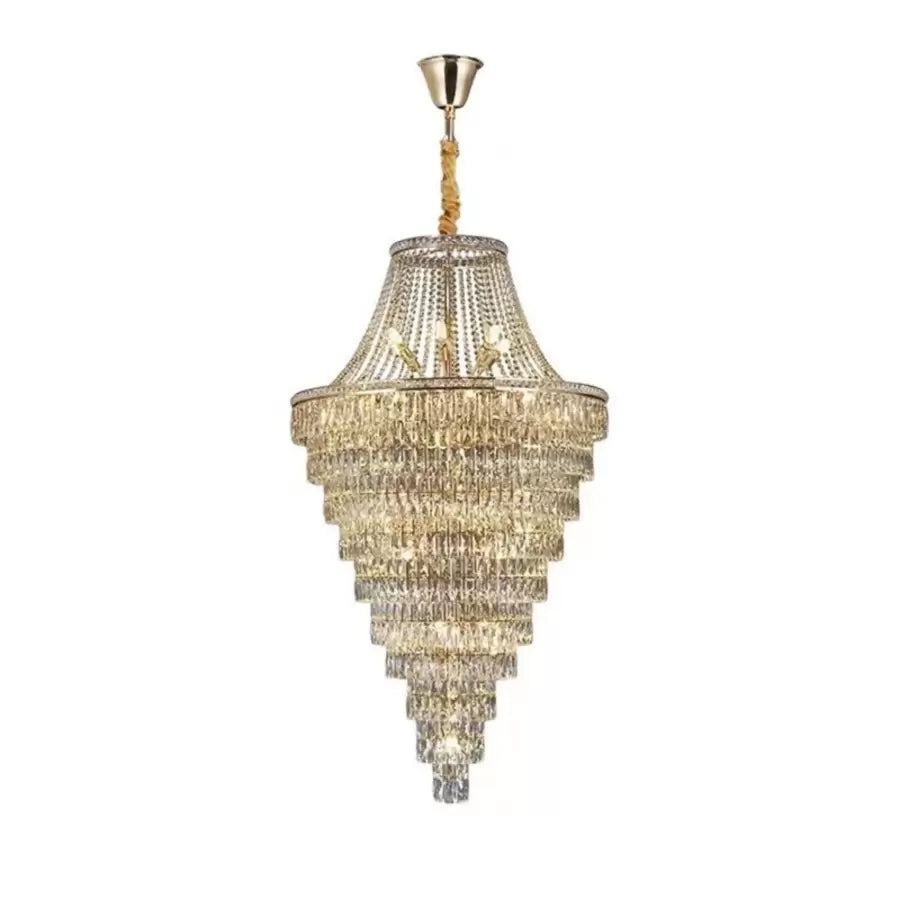 Candelabru Cristal Zaire 19x E14 Auriu