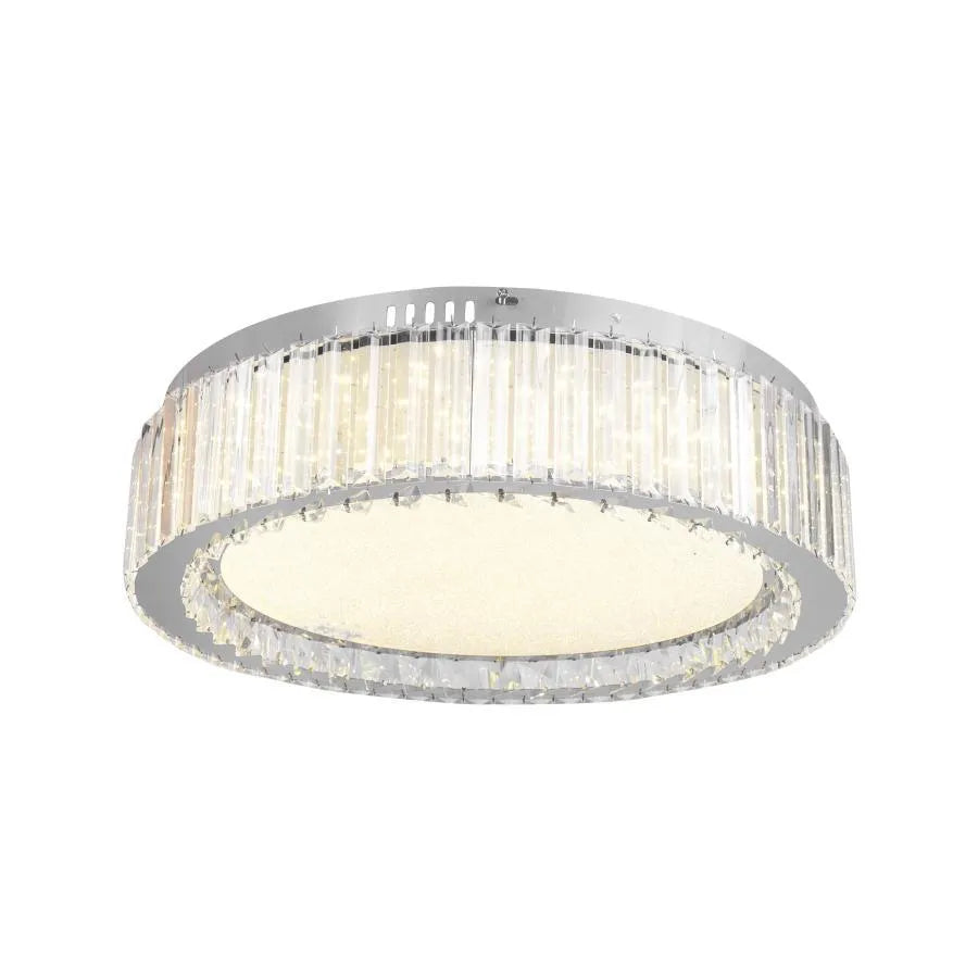 Lustra LED Cristal cu Telecomanda Madox 28W Dimabila Argintiu