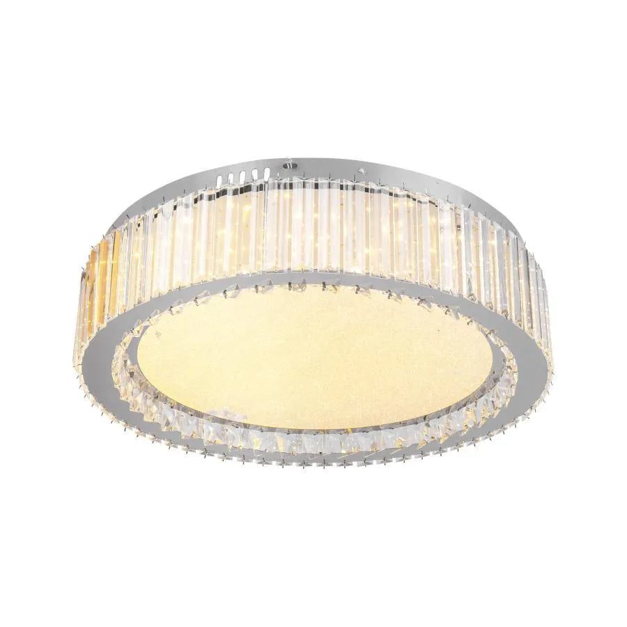 Lustra LED Cristal cu Telecomanda Madox 28W Dimabila Argintiu