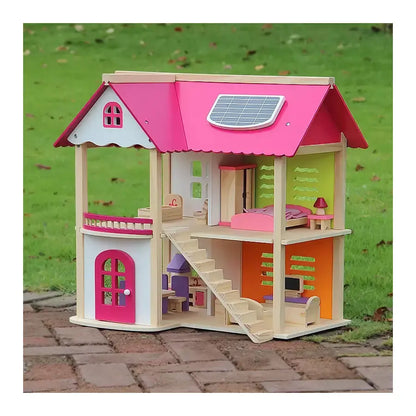 Casuta Papusi cu Mobilier Pink DollHouse