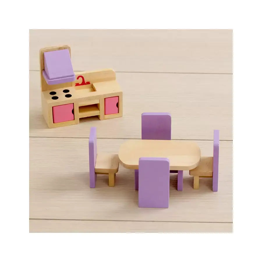 Casuta Papusi cu Mobilier Pink DollHouse