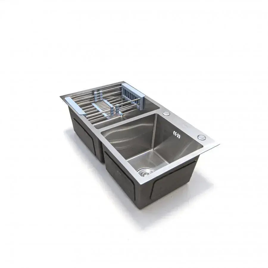 Chiuveta Bucatarie Inox, 75x45x21 cm, Cu accesorii, Inox Periat