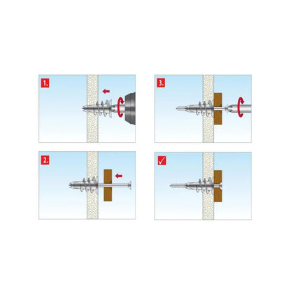 Diblu Metalic pentru montarea Lustrelor, insurubare in Gips-Carton, 2buc, 13x32mm