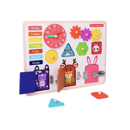 Joc Educativ tip Placa Sesame Deschide-te, Lemn