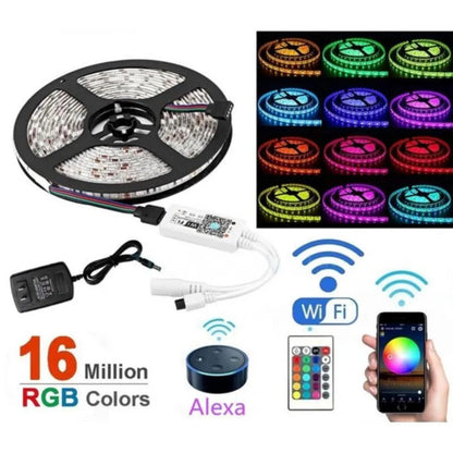 Kit Banda LED RGB cu Telecomanda si Wi-fi 10W/m 12V IP20