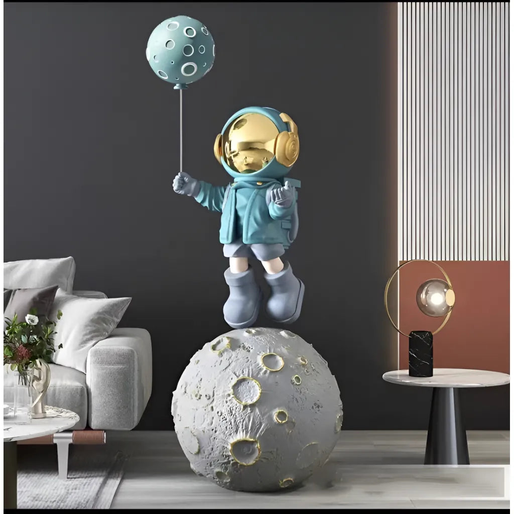 Lampadar LED Astronaut din Rasina Albastru