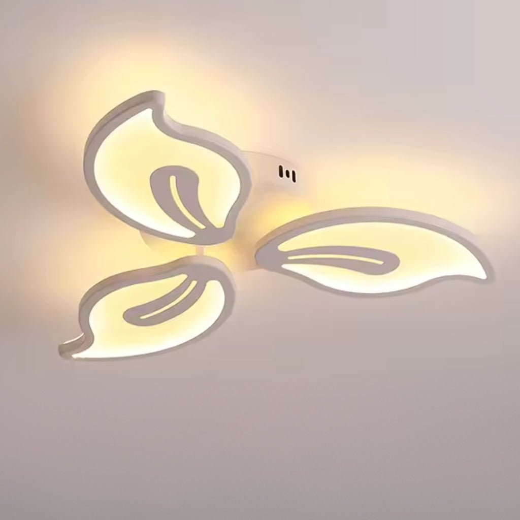 Lustra LED cu telecomanda GLORIOSA, 68W, 3 Petale, lumina Rece/Calda/Neutra, Dimabila, Alb