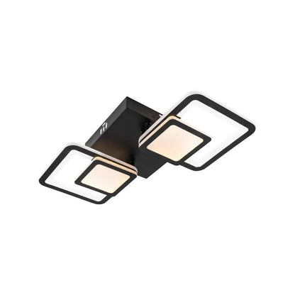 Lustra LED Balans cu Telecomanda, 48W, 2.4Ghz, Acril, Lumina Rece/Calda/Neutra, Dimabila, Negru